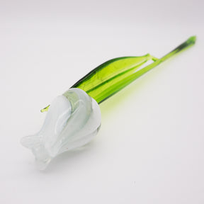 Weiße Tulpe aus Glas